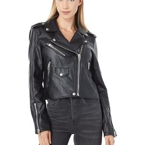 Blank NYC Black Faux Leather Jacket Size Small